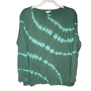 J. Jill Teal Tie-Dye Knit Top